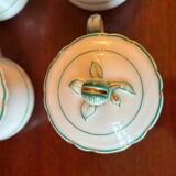 6 old Paris porcelain cream pots 19th (1850) set of 6