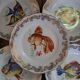 12 antique "Royal" dinner plates + 1 dish