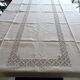 Nappe et 14 serviettes en lin ajouré broderies fines 335 x 170