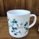 Duo of mug Arcopal Veronica décor flower blue forget-me-not.