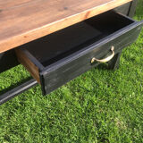 Solid wood farmhouse table