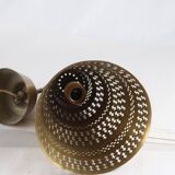 Hans Bergström brass ceiling light, conical shape Ateljé Lyktan 1950s