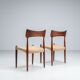 Bernhard Pedersen large set of dining chairs Christian Linnebergs Denmark 1960