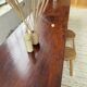 Table XXL noyer massif foncé 3m