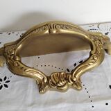 Golden console, vintage French, entrance shelf, shelf