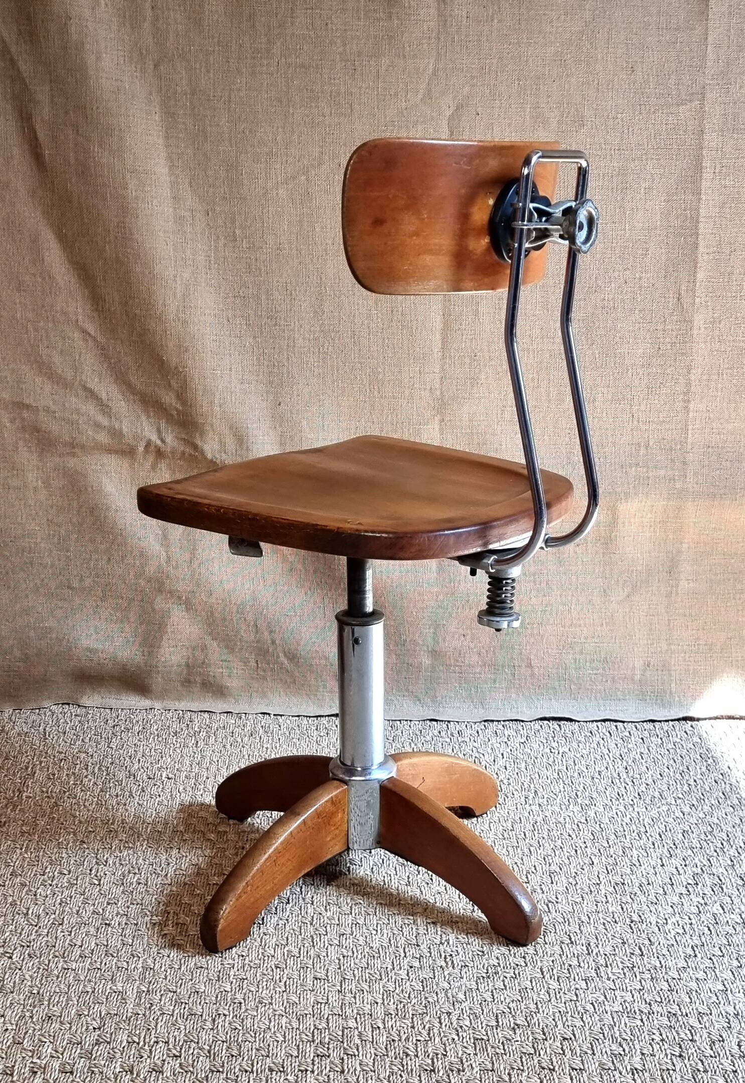 Swiss Stoll rotating office chair from the 60s