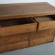 Antique French oak shop cabinet / kitchen island, 1930s