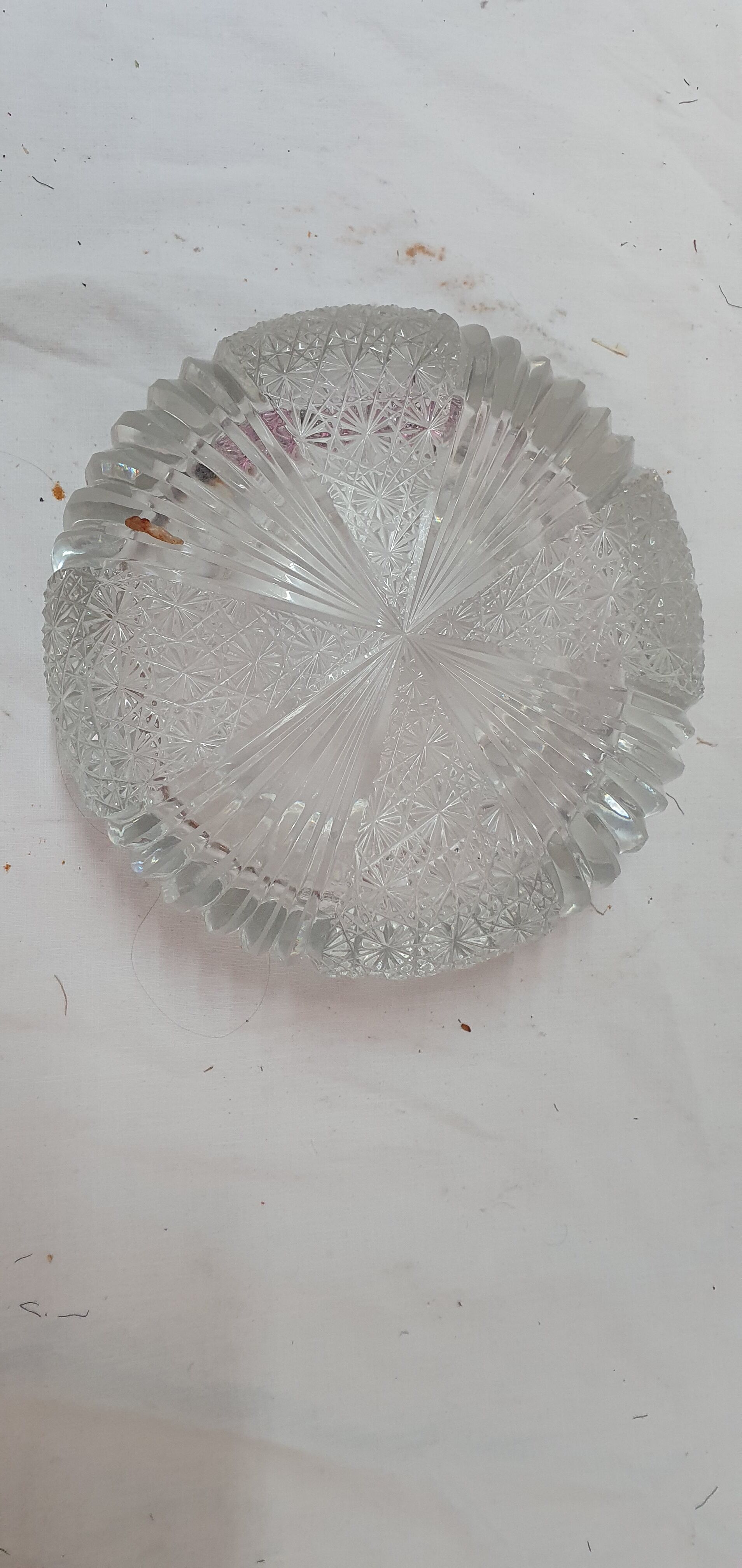 Bohemian crystal ashtray, Poland 1980
