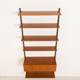 Kai Kristiansen teak wall unit with a console for FM Mobler, 1960s