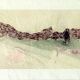Tableau signé agostini – aquarelle - paysage abstrait, 2017