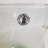Vase en verre bullé soufflé artisanal vert