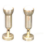 Pair of golden brass spot lights, by Koch & Lowy OMI