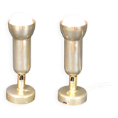 Pair of golden brass spot lights, by Koch & Lowy OMI