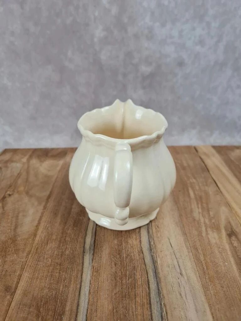 Antique milk jug Sarreguemines – Cream earthenware