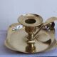 Golden brass candle holder