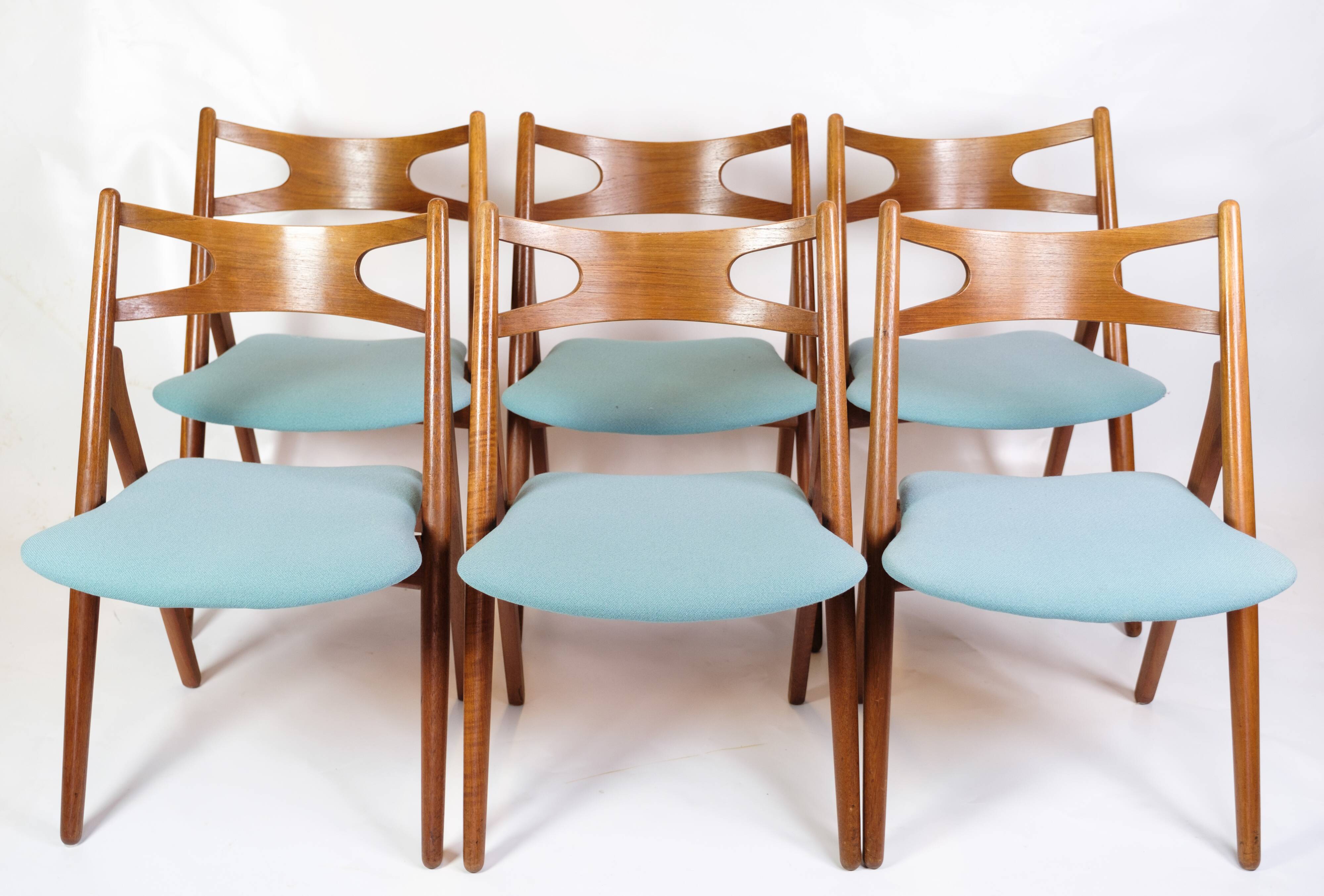 Set Of 6 Dining Chairs Model CH29P By Hans J. Wegner Made By Carl Hansen & Søn From 1950s