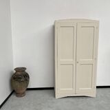 Restored 1930 art deco wardrobe, pure linen color