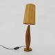 Sculptural lamp in carved oak wood, 70s 80s