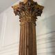 Carved oak column, fluted shaft and Corinthian capital, 18th century