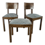 Art Decò set of chairs with stool