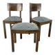 Ensemble de chaises Art Déco avec tabouret.