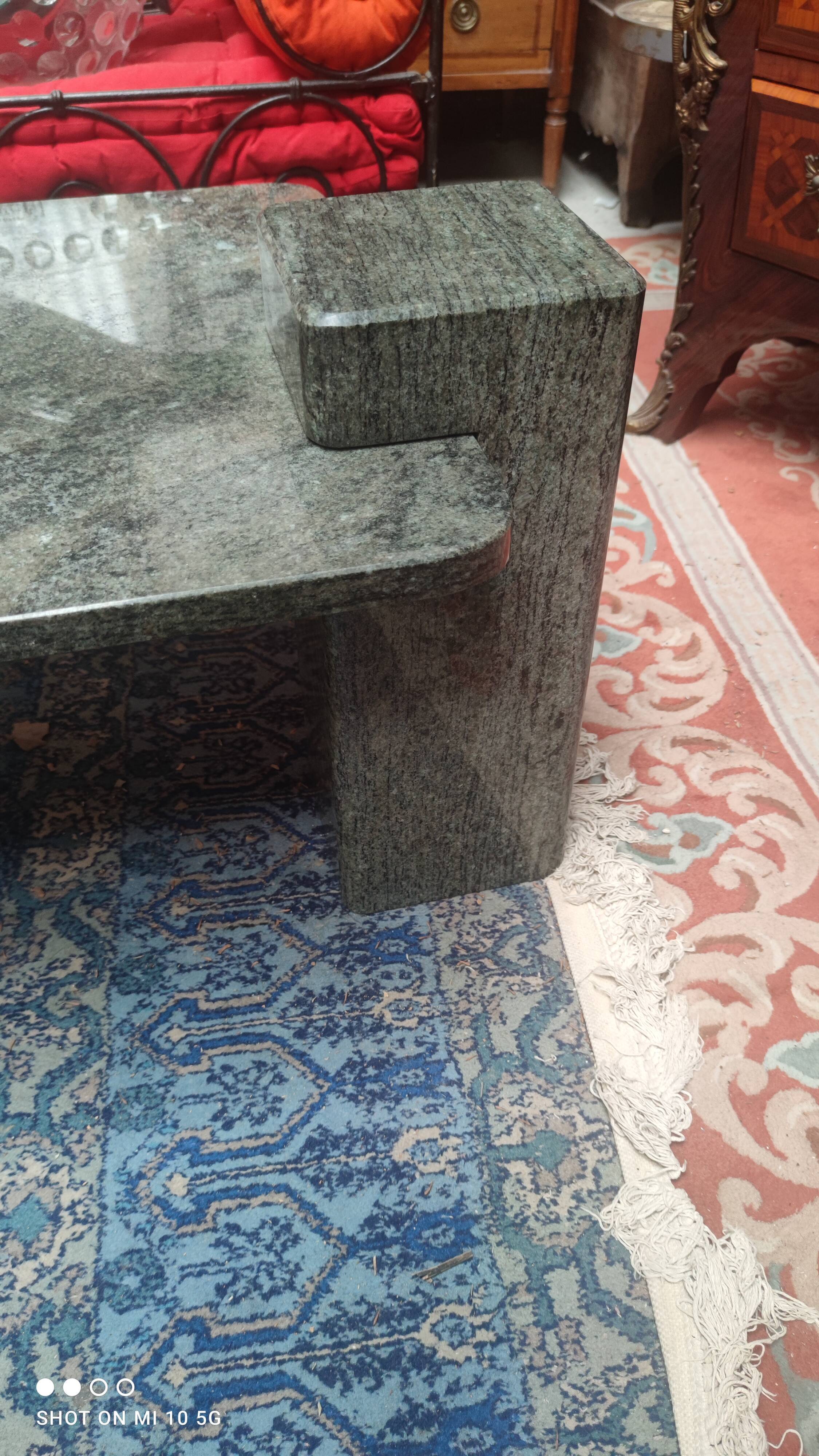 Minimalist granite coffee table circa 1970