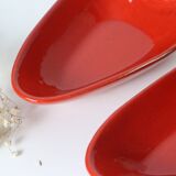 Pair of Saint Clément barbotine dishes