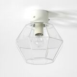 Beautiful 1970s Limburg glass ceiling lamp in octagon shape