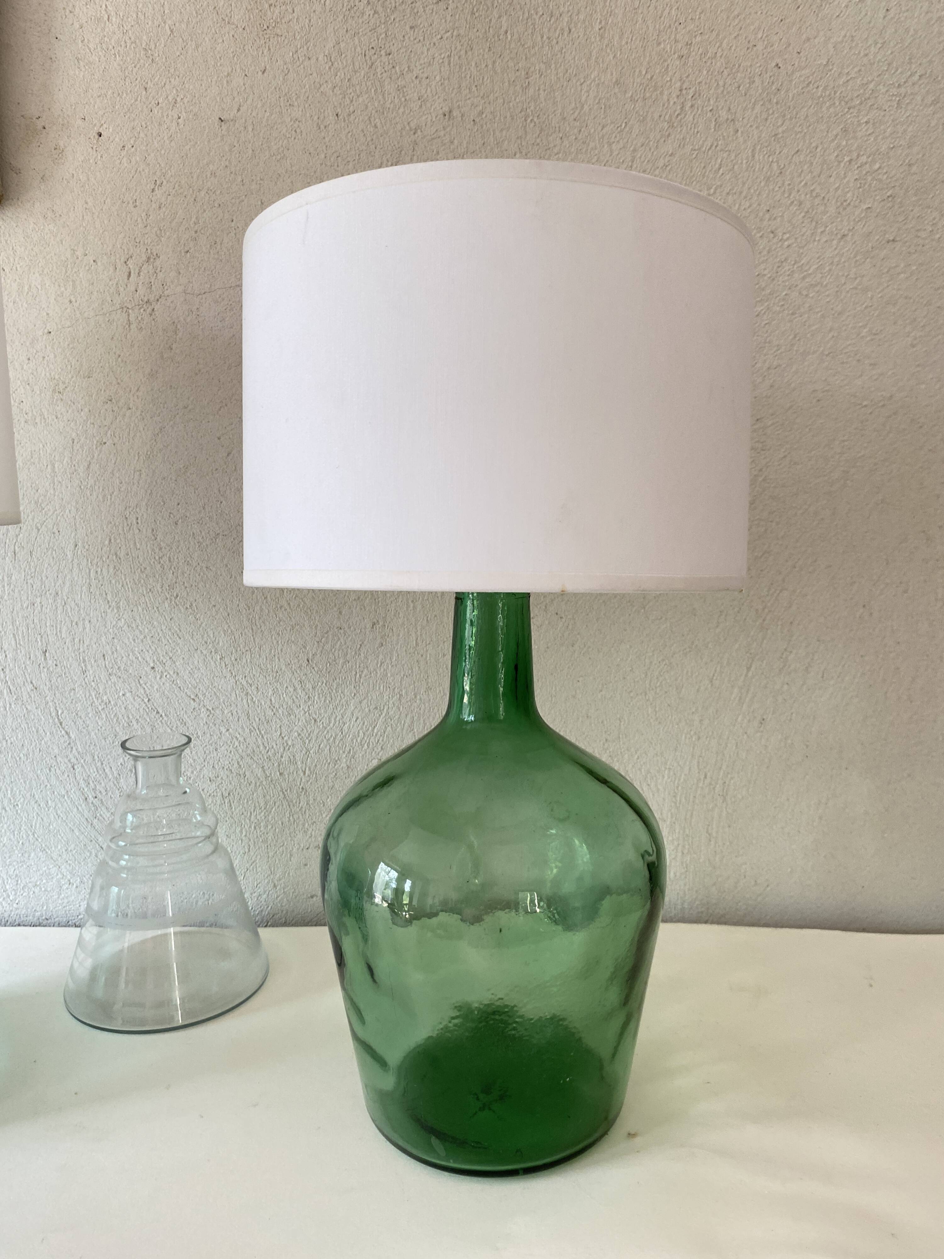 Bottle lamp, 2M braided fabric cable, lampshade
