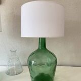 Lampe bonbonne, câble 2M tissu tressé, abat-jour