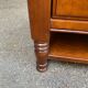 Solid cherry coffee table with 3 drawers in Louis Philippe style, 1980.