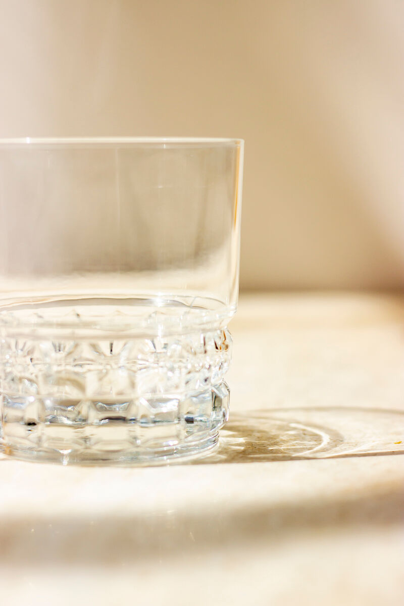 2 verres à whisky décor géométrique