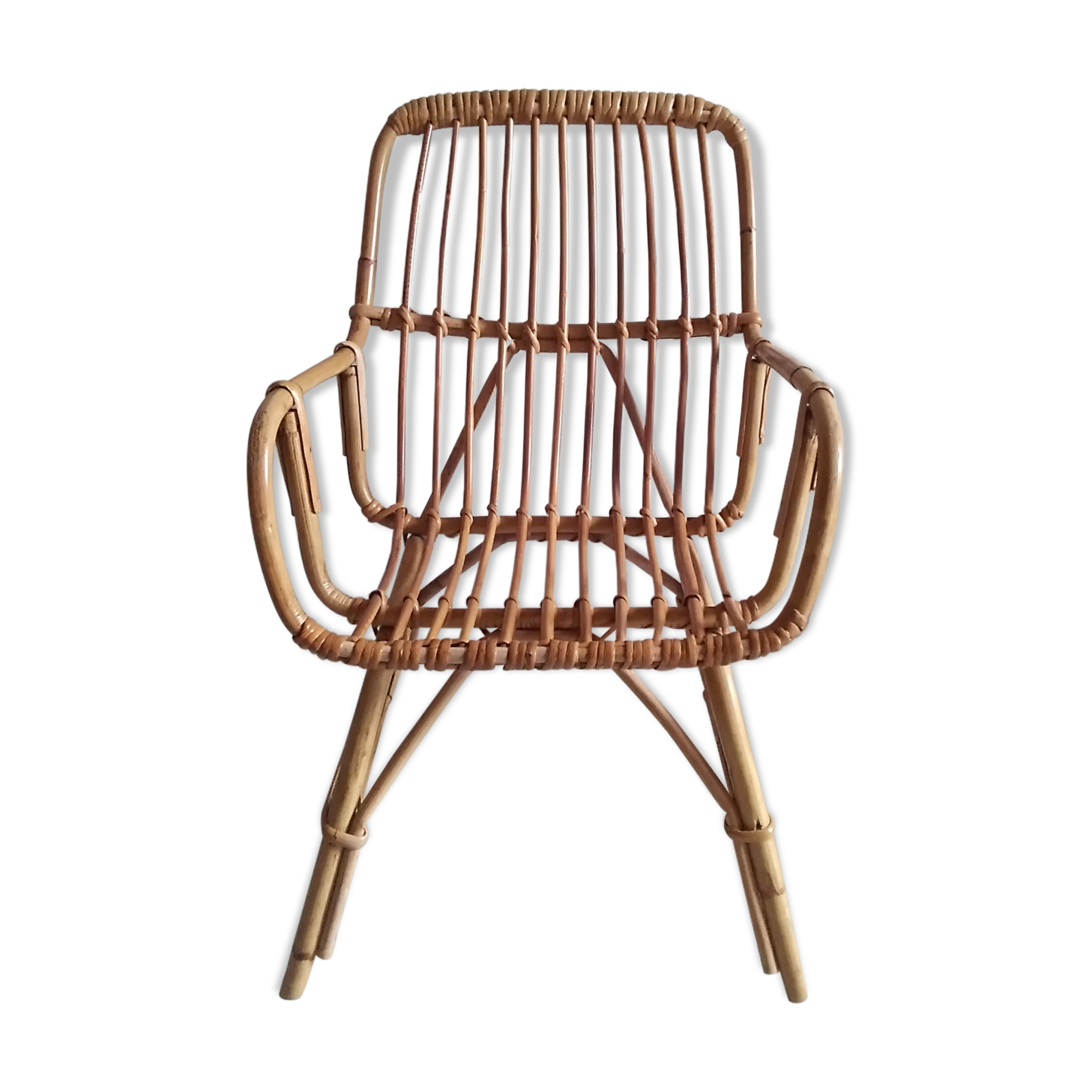 Fauteuil en rotin pour enfant