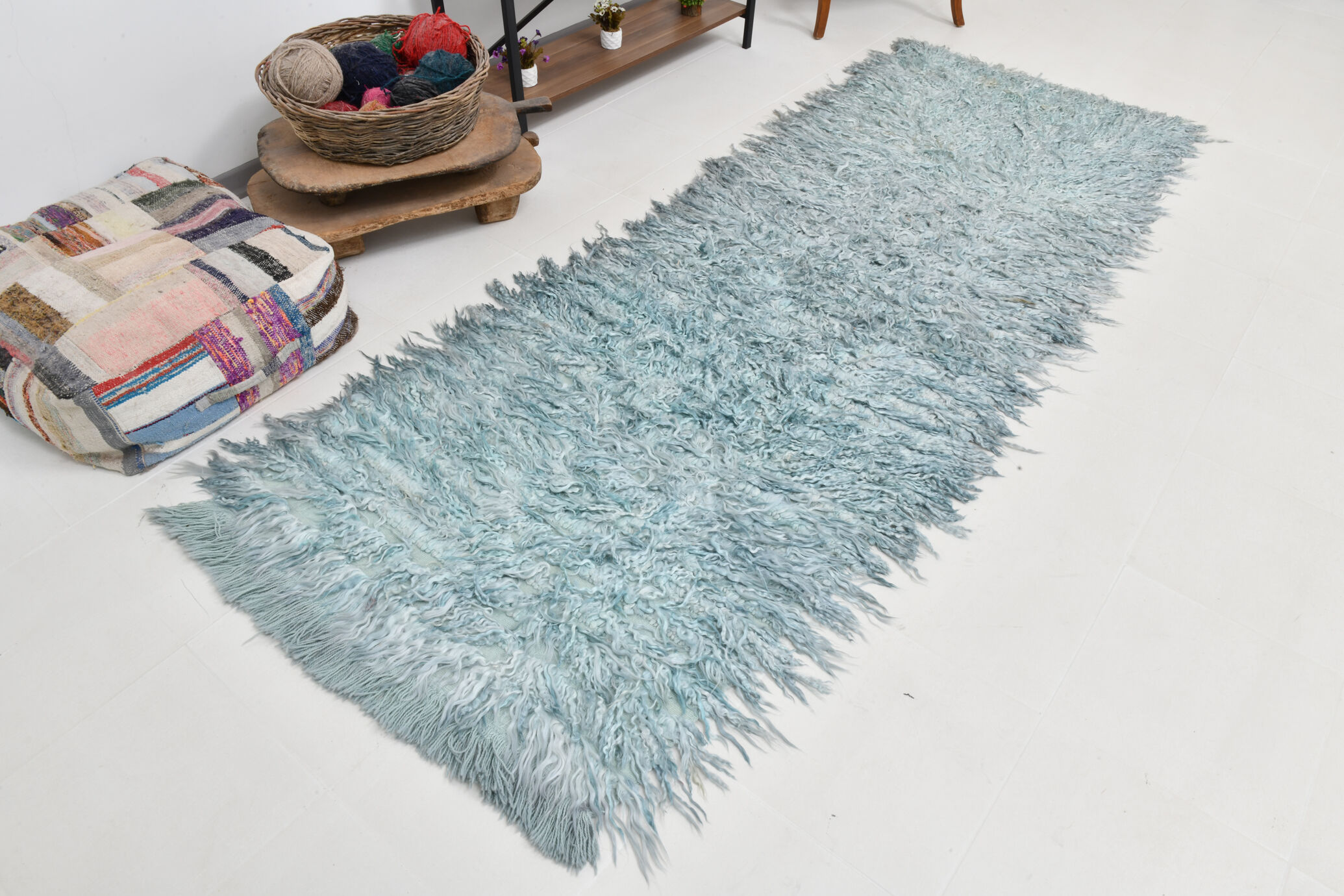 3x10 wool vintage runner rug 100x300cm