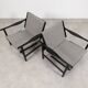 2x wooden Scandinavian arm chairs
