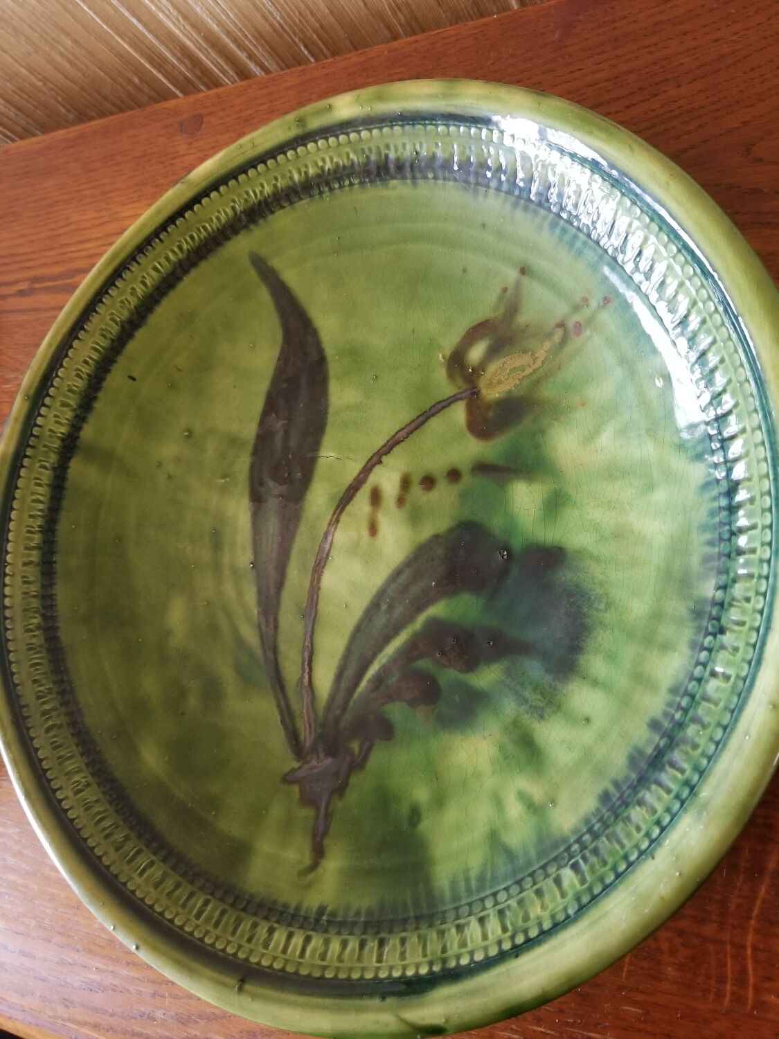 Earthen dish from the manufacture Saint Jorioz Annecy
