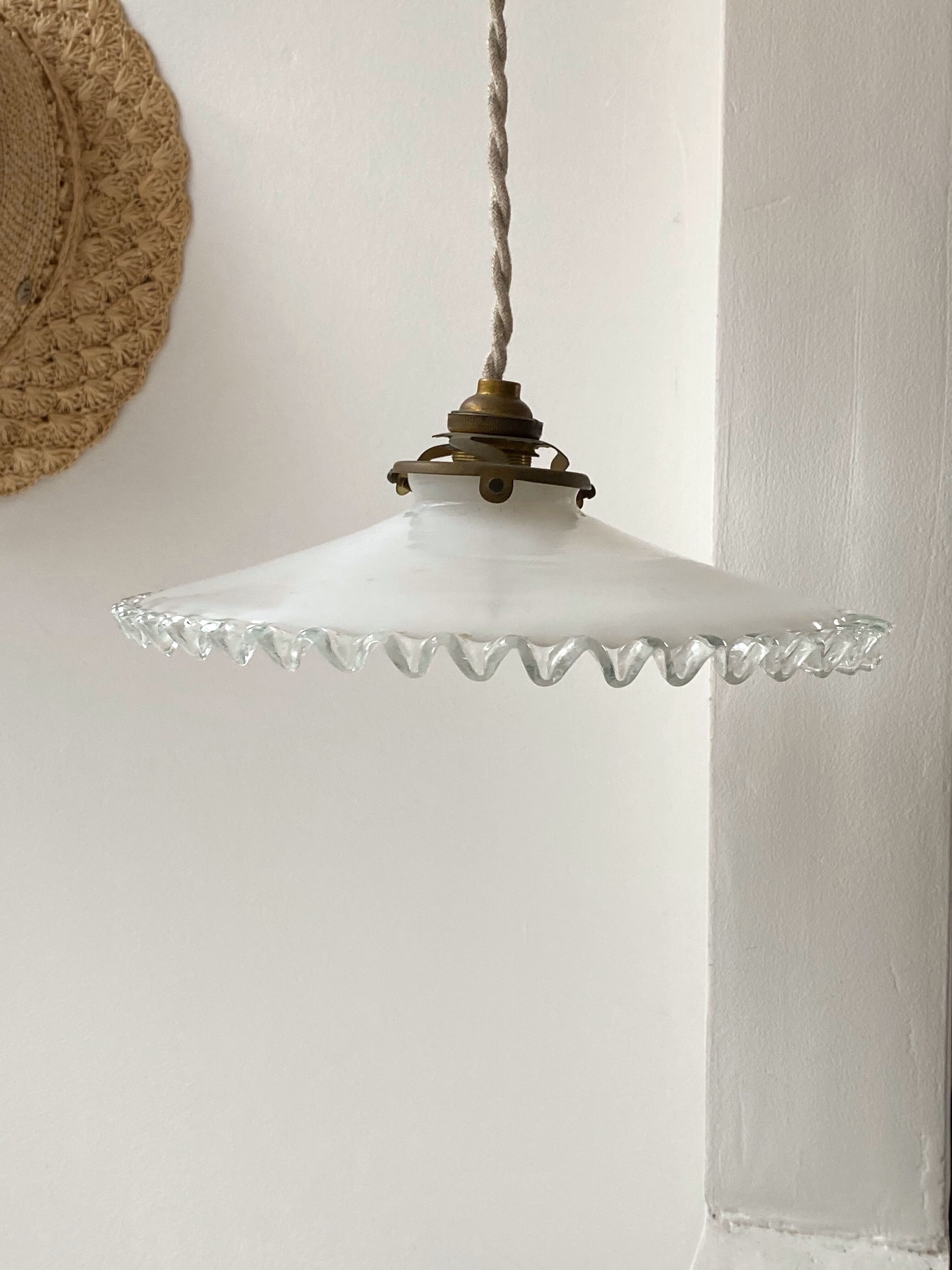Opaline pendant light