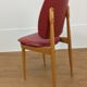 Bureau et chaise Baumann Pégase rouges, pieds compas