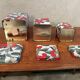 Vintage metal boxes cherry pattern
