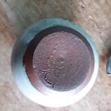 Small pot sugar and mustard bowl signed Atch, Chantal and Thierry Robert