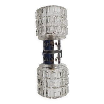 Vintage double-light chrome metal wall light