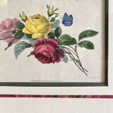 Pink flower frame