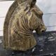 Tête de cheval en bronze milieu XXème