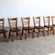 ensemble de 6 chaises à manger brutalistes