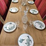 Set of eight old plates in St Amand