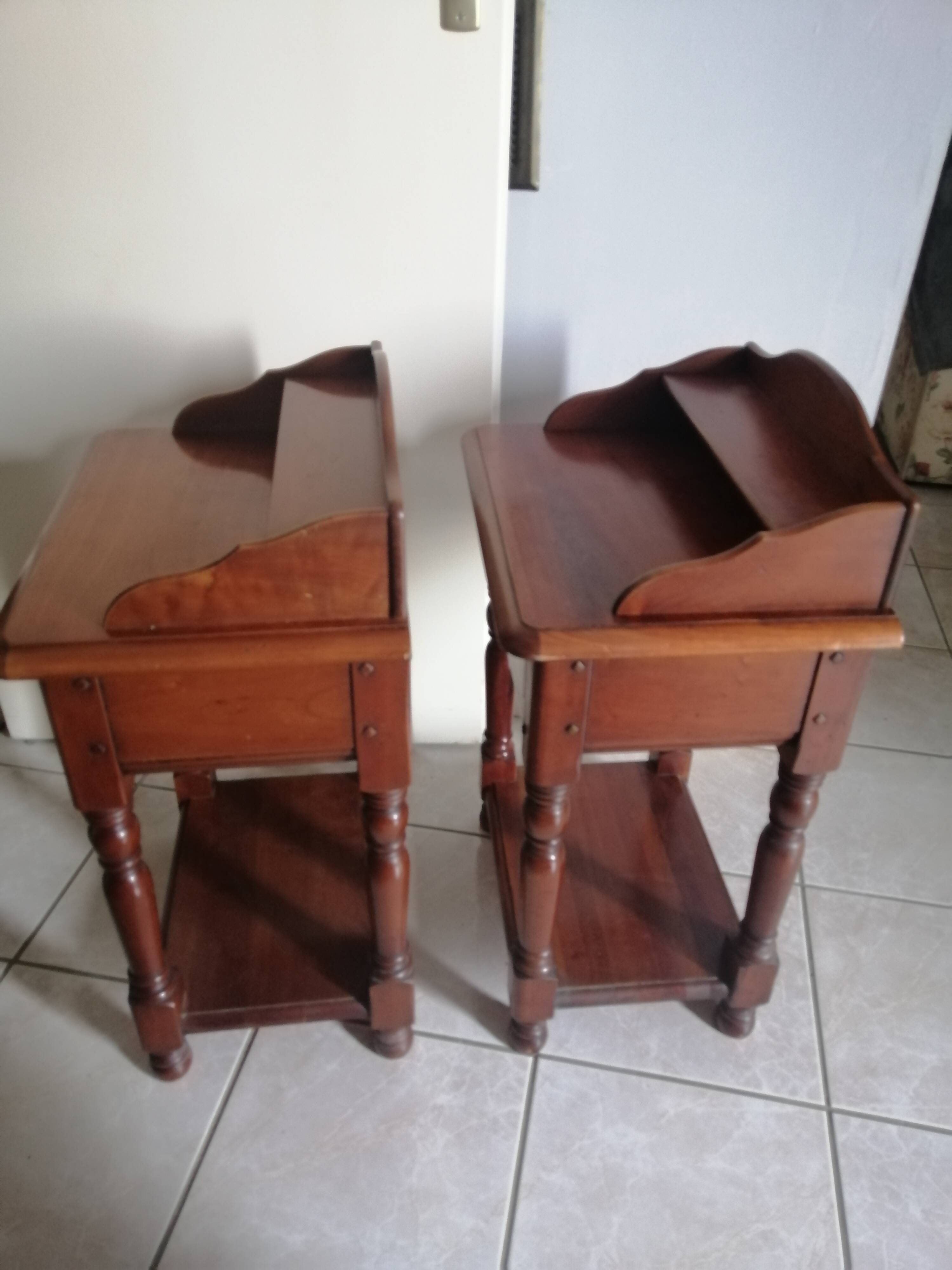 Pair of cherry wood bedside tables