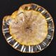 Empty Pocket Ashtray Murano Glass Amber Shell