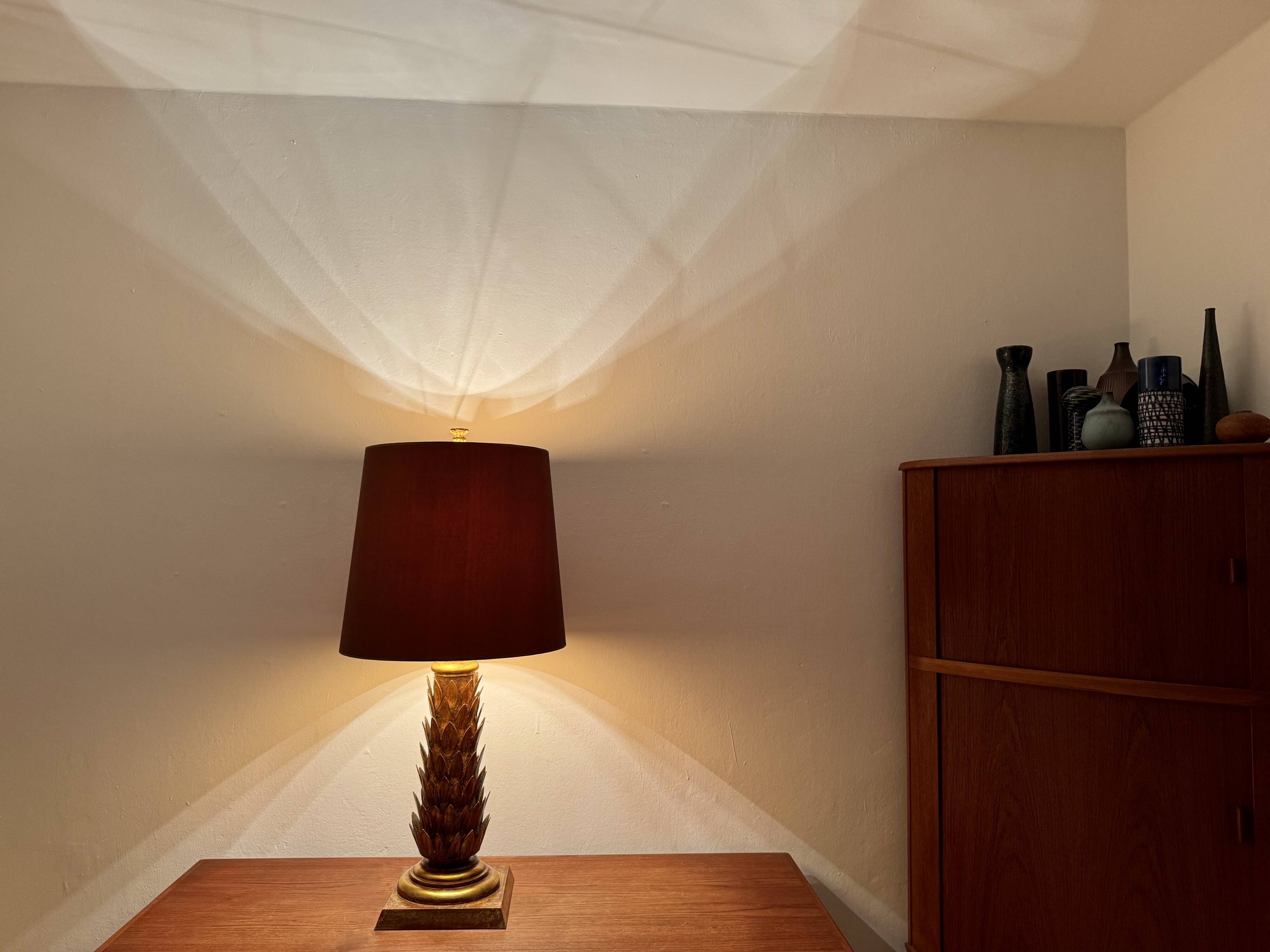 XXL Gilded Italian Hollywood Regency Table Lamp