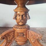 Napoleon III octagonal centre table in marquetry walnut.