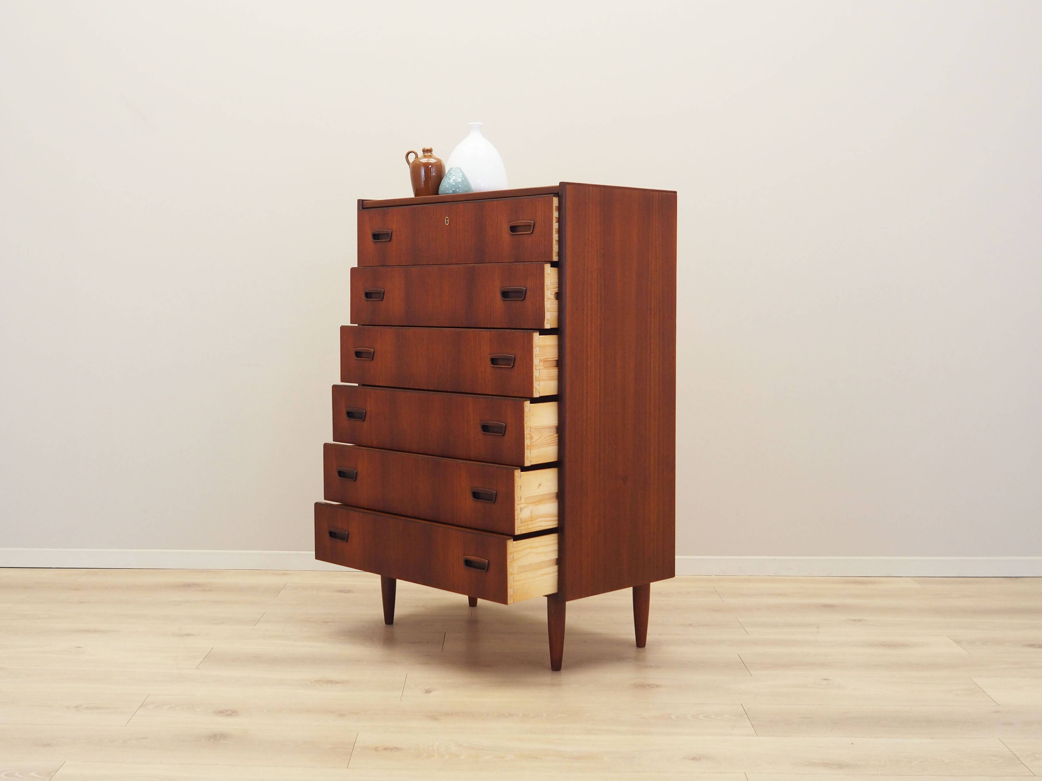 Teak chest of drawers, Danish design, 1970s, production: Denmark